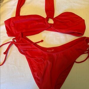 LA Hearts Red Bikini Set